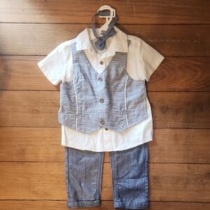 Stylish Gray and White Toddler Outfit